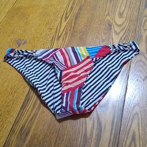 Red Carter Bikini Bottom Multicolor LARGE Beach Resort  Vacation Pool NEW